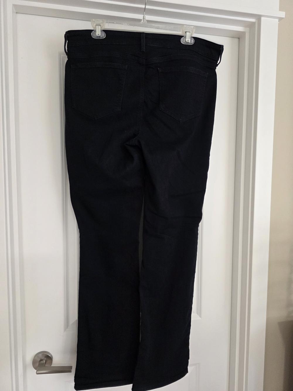 NYDJ Marilyn Straight Leg Jeans Size 12 Dark Navy Blue Stretch 32 Inseam - Picture 5 of 9